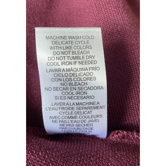 NWT Nina Leonard Sweater Dress Fit Flare Tie Waist Maroon Extra Large XL New - Picture 5 of 5